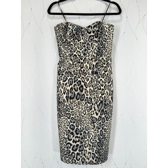 J. Crew Collection Strapless Metallic Leopard Spot Party Dress $248 - Picture 9 of 16